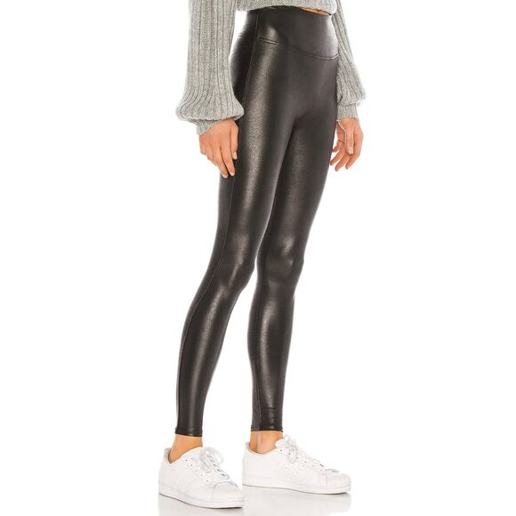 Spanx Faux Leather Leggings Black Petite Small - Picture 2 of 11